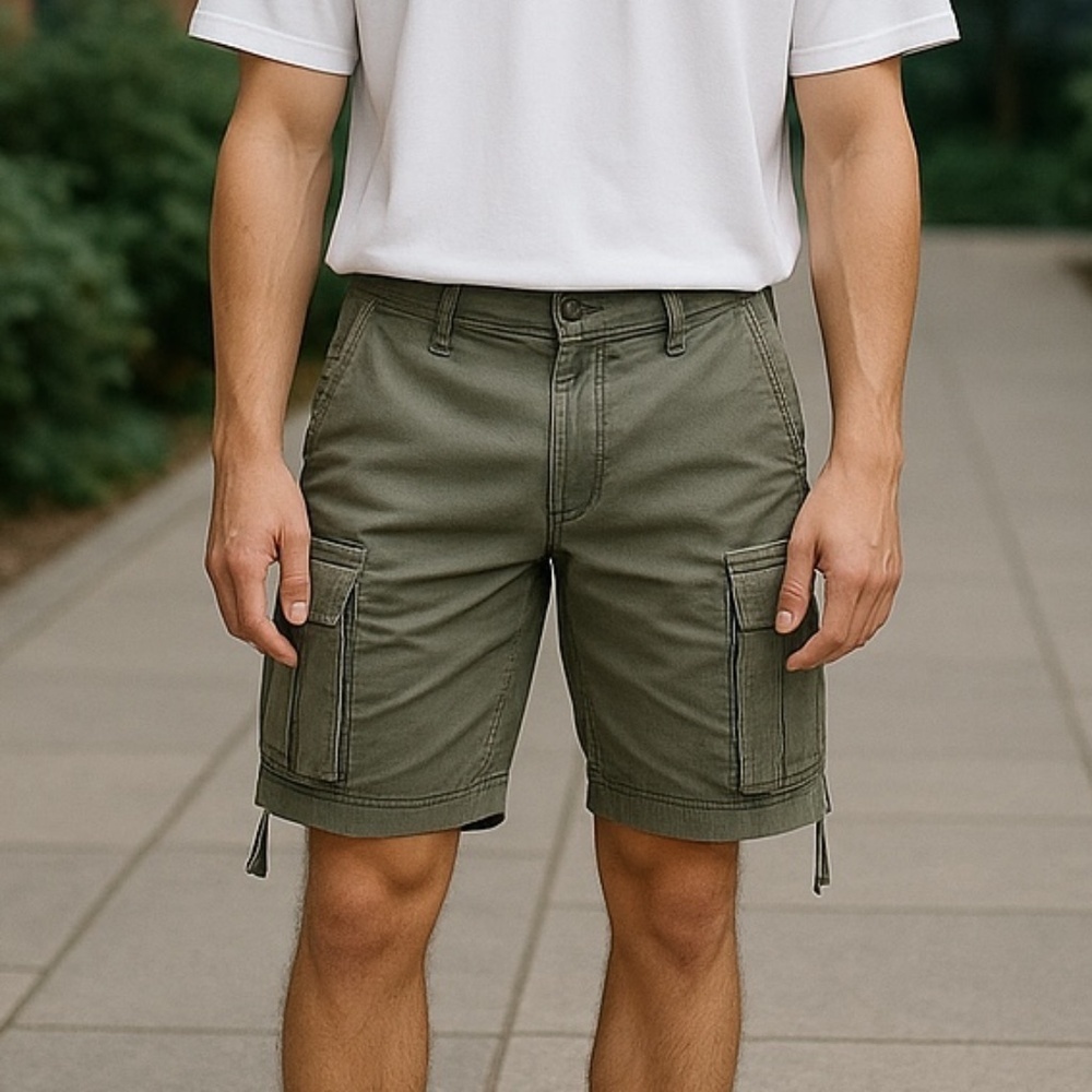 Jack & Jones Zeus JJ Cargo Shorts Dusty Olive Size M New